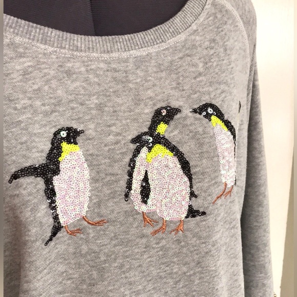 American Eagle Cozy Sequined Penguin Sweatshirt - Picture 7 of 16